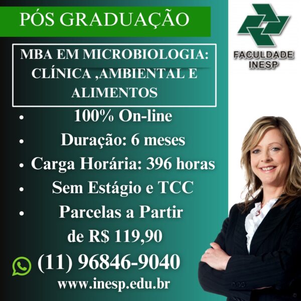 MBA Em Microbiologia: Clínica, Ambiental e Alimentos